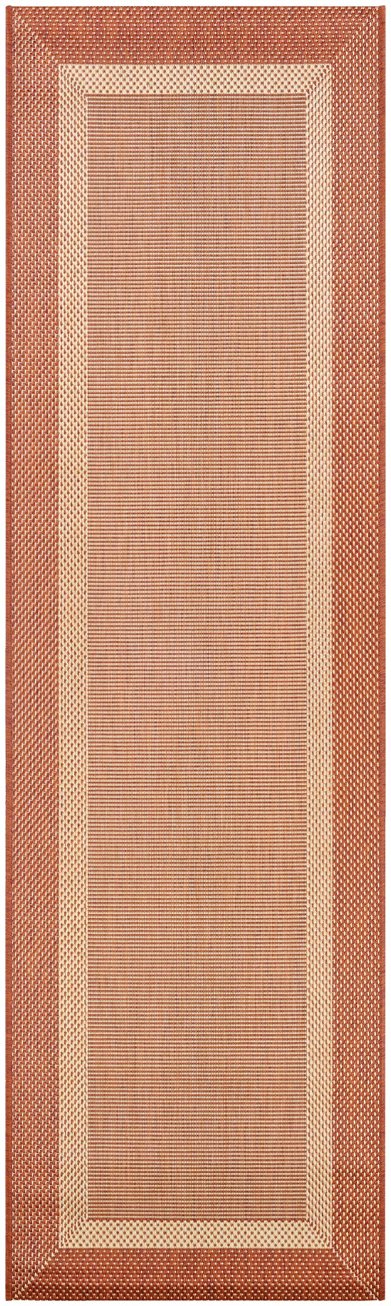 Couristan Stria Texture Area Rug 2'3" x 7'10" Natural/Terracotta 2'3" x 7'10" Runner - Terracotta