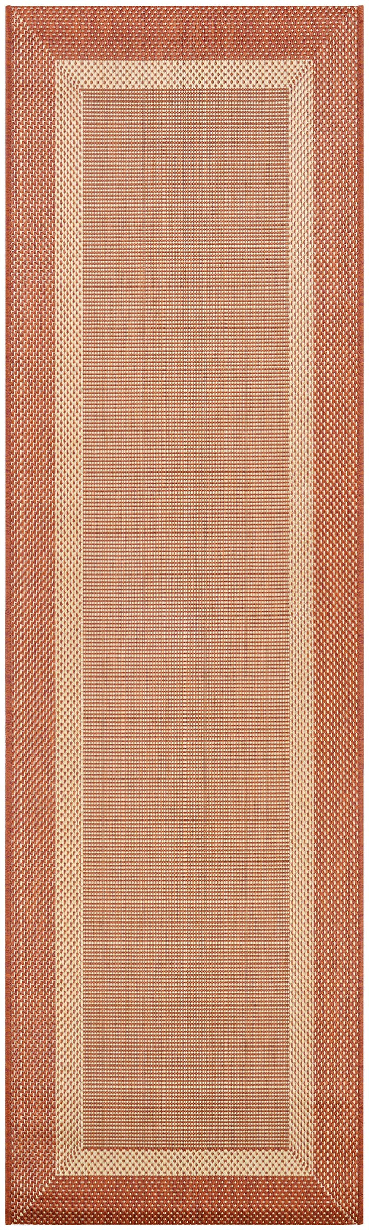 Couristan Stria Texture Area Rug 2'3" x 7'10" Natural/Terracotta 2'3" x 7'10" Runner - Terracotta