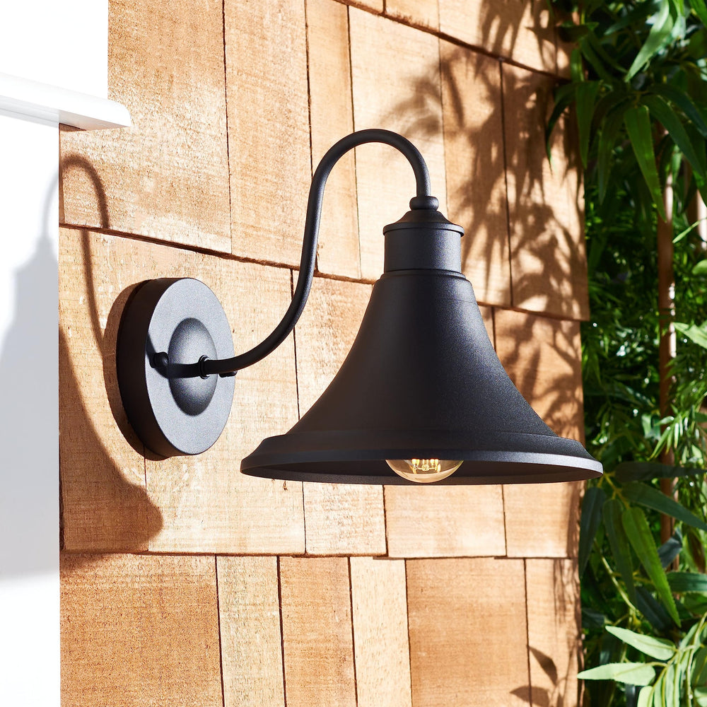 Lighting 9" Outdoor Wall Sconce (Set of 2). X 12" W/d/h Black Transitional Steel - Diamond Home USA