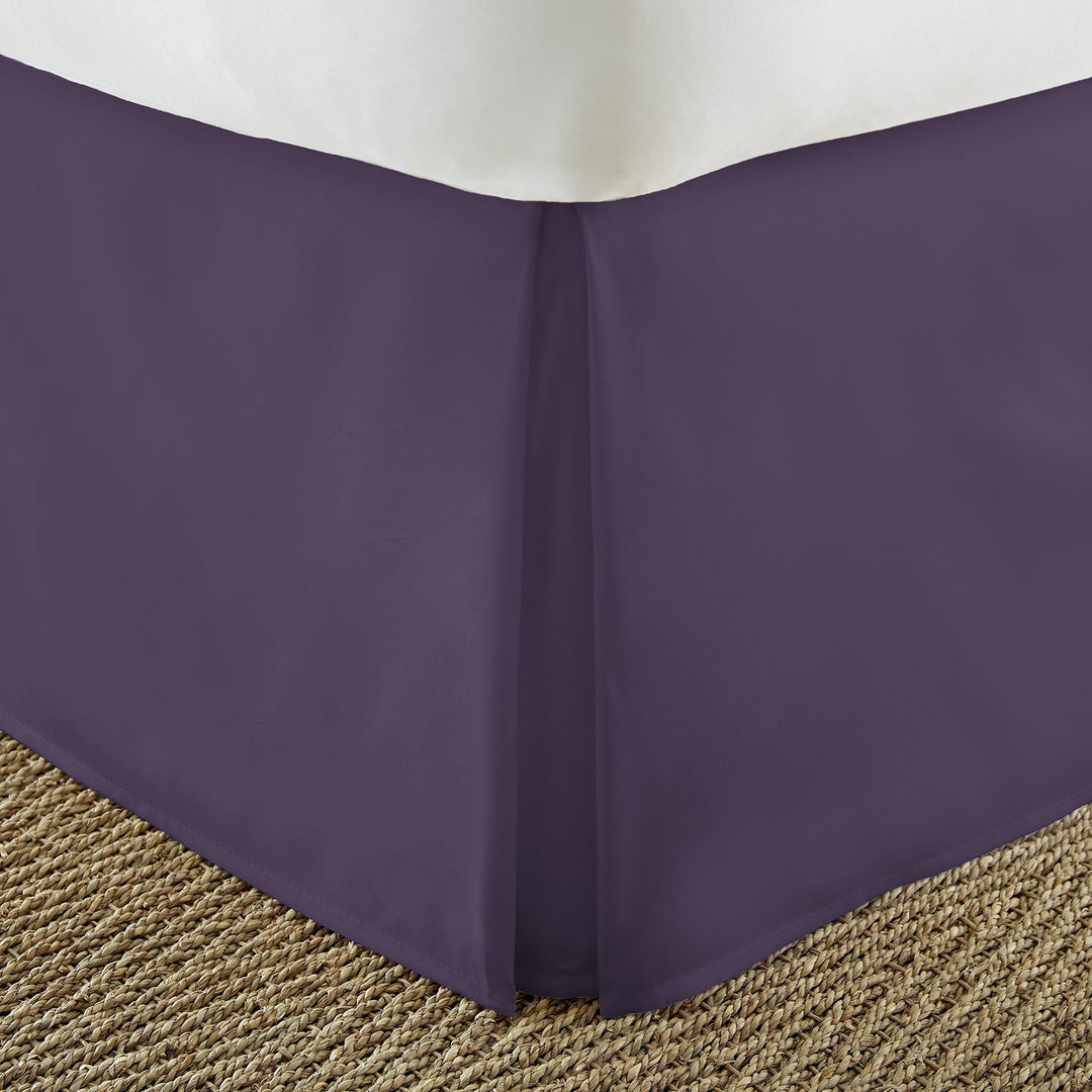 Solid Color Pattern 14-inch Drop Bed Skirt Size Elegant Luxurious