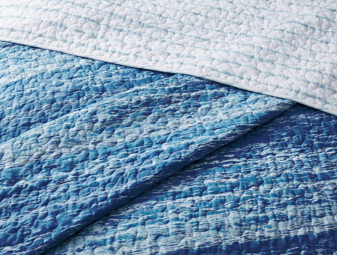 Mytex Home Fashions Stripe 3-Piece All Season Prewashed Quilt Set