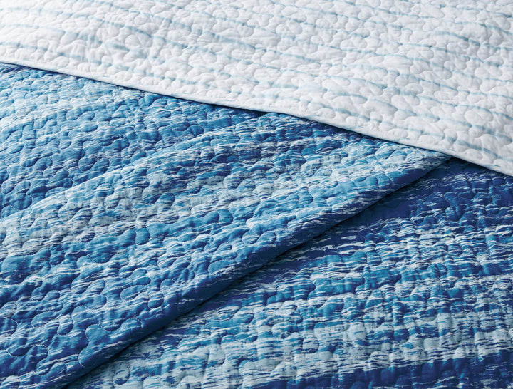 Mytex Home Fashions Stripe 3-Piece All Season Prewashed Quilt Set