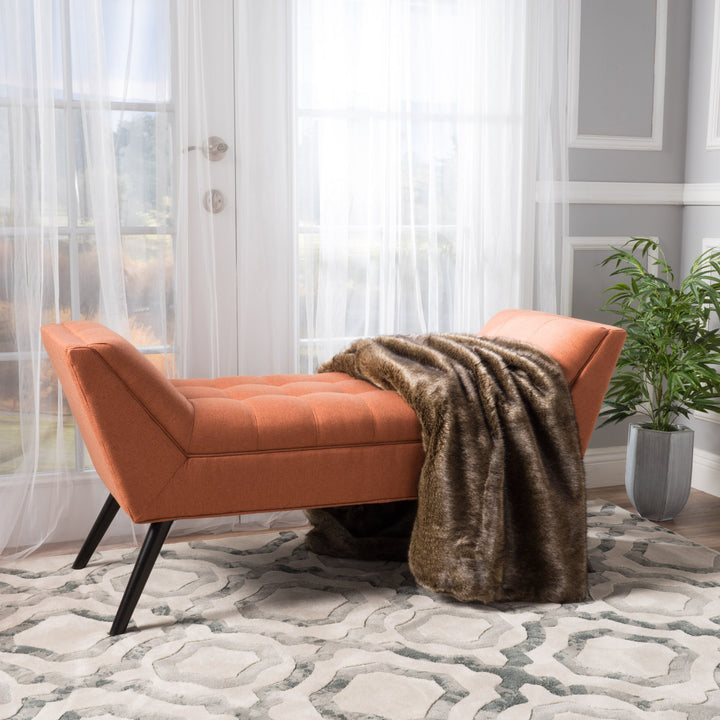 Christopher Knight Home Demi Fabric Bench Orange - Diamond Home USA