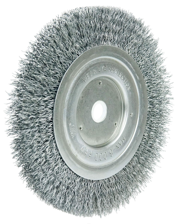 Weiler 36203 Wolverine 6" Crimped Wire Wheel .014" Steel Fill Medium Face - Diamond Home USA