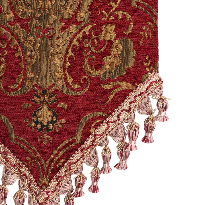 Sherry Kline China Art Table Runner (13 x 90) (Red) - Diamond Home USA
