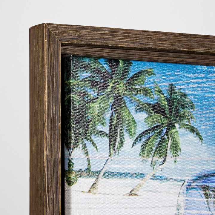 Extra Framed Canvas Wall Art Decor Blue - Diamond Home USA