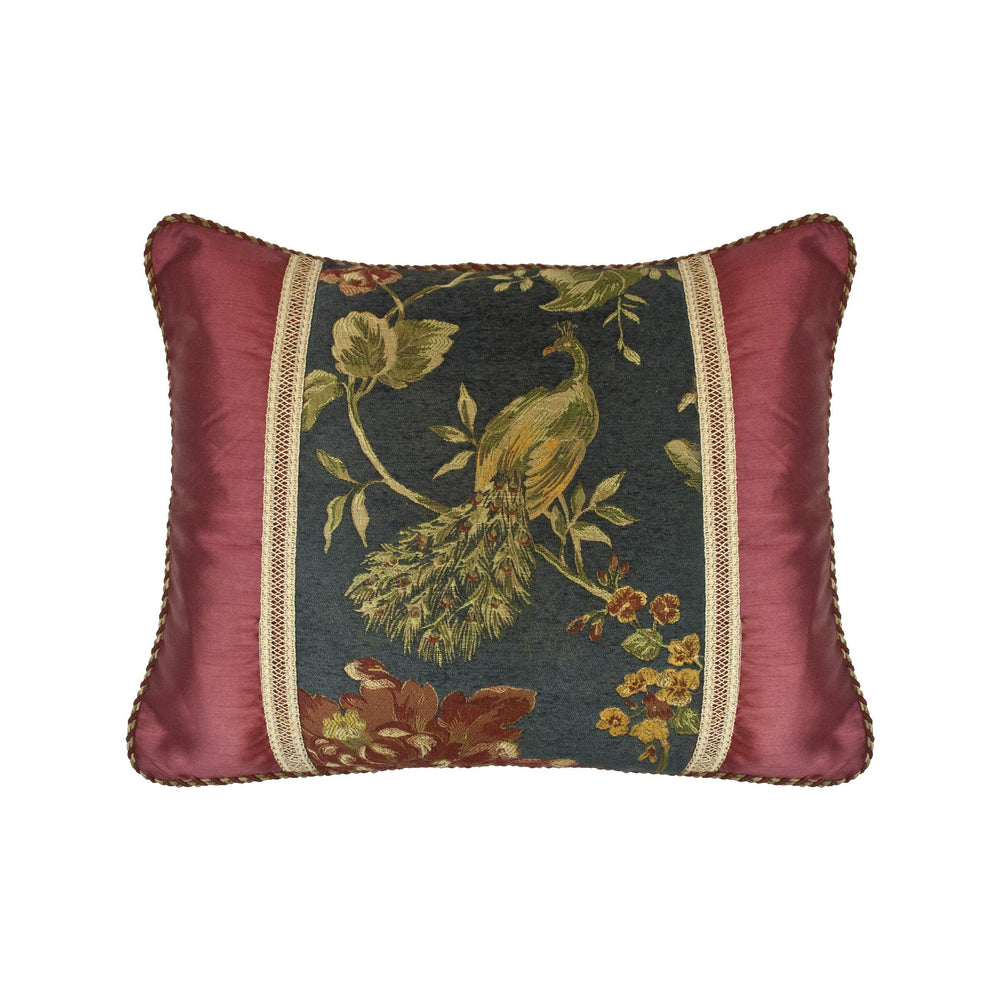 Sherry Kline Peacock 20 x 25-inch Pieced Decorative Pillow (Set of 2) - Diamond Home USA