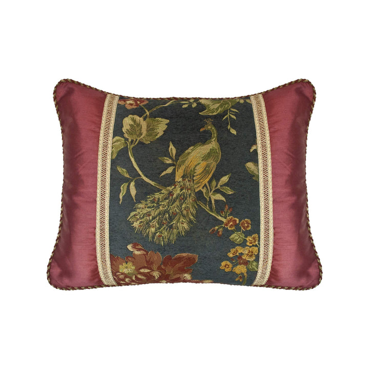 Sherry Kline Peacock 20 x 25-inch Pieced Decorative Pillow (Set of 2) - Diamond Home USA