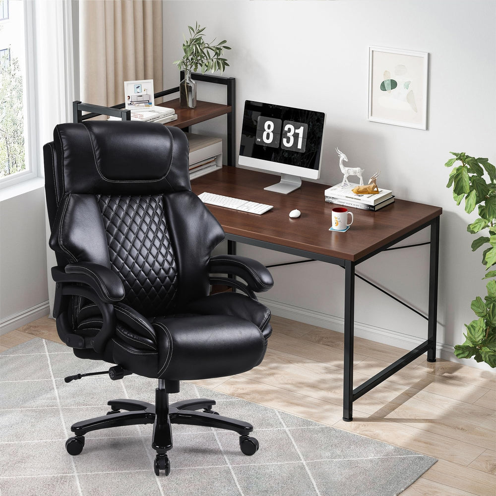 High Back Adjustable Large Executive Computer Office Chair Thick Padded - Diamond Home USA