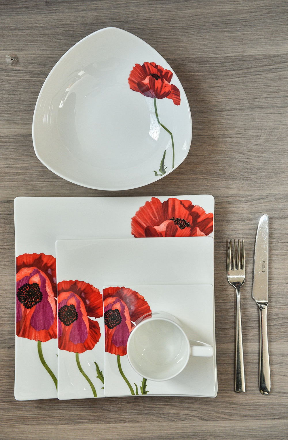 Red Vanilla Summer Sun Salad Plates Set of 4 - Diamond Home USA
