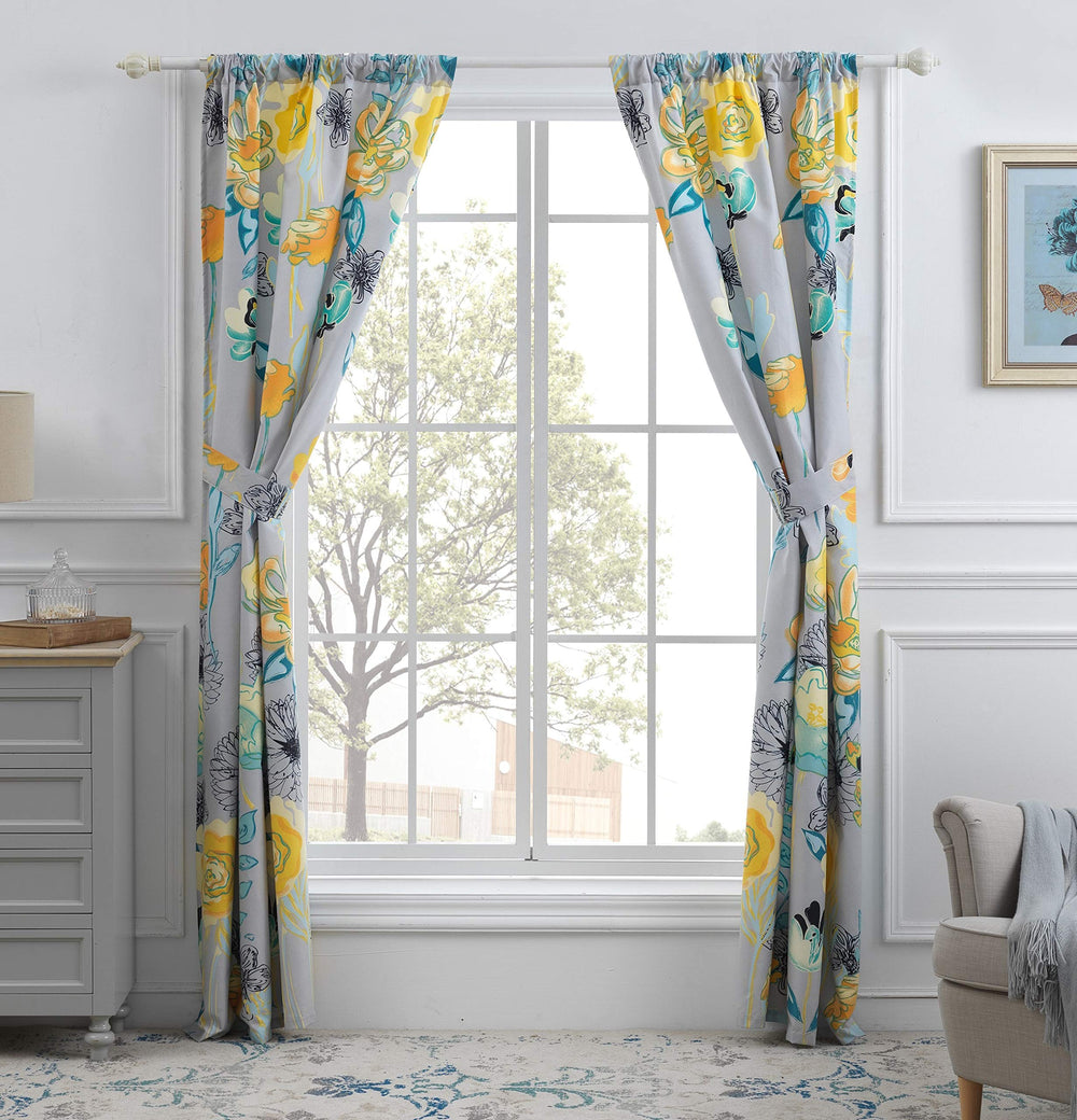 Greenland Home Watercolor Dream Curtains - Drapes - Lined Panel Pair with - Diamond Home USA