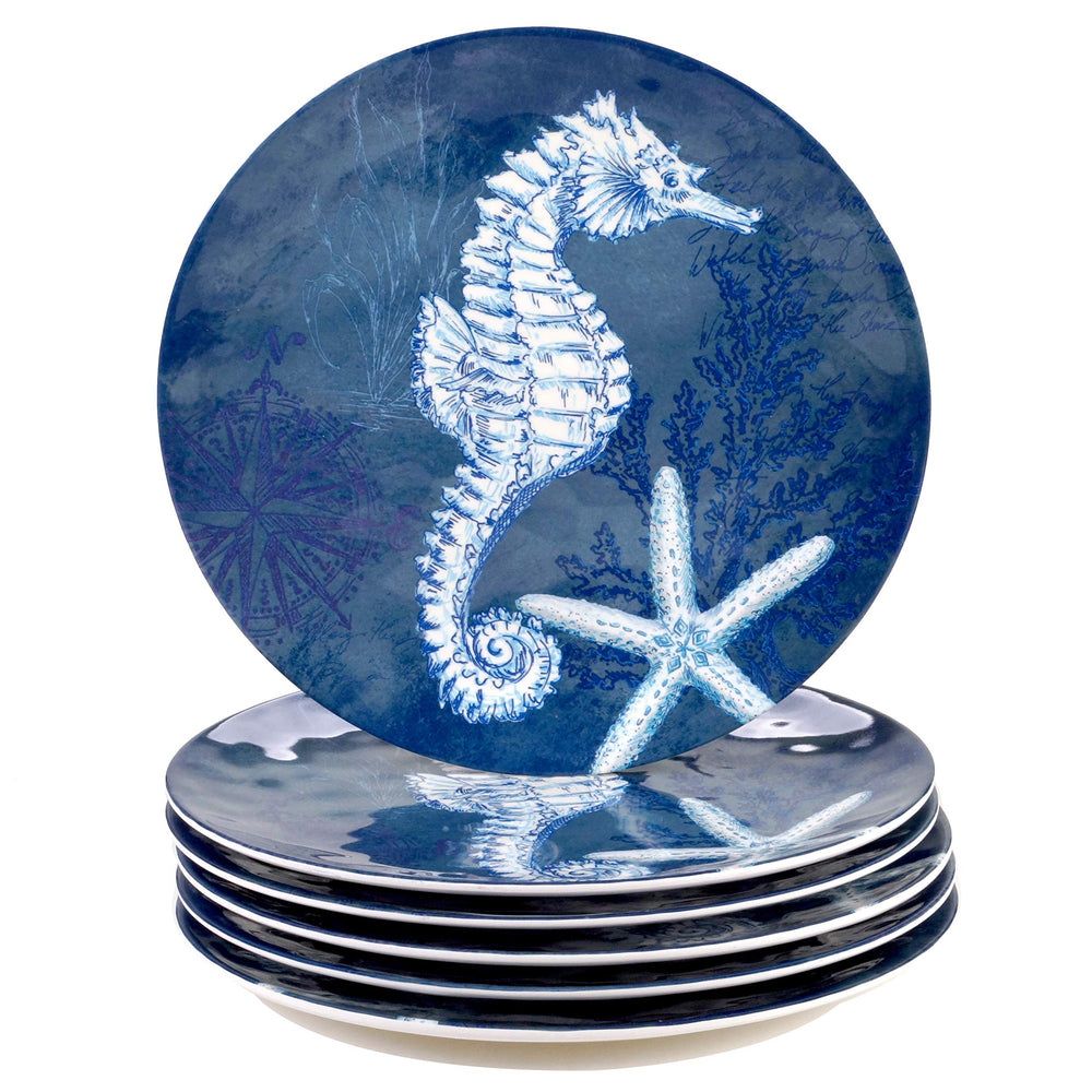 Certified International Oceanic 12 piece elamine Dinnerware Set Service for 4 - Diamond Home USA