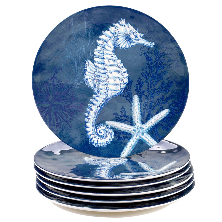 Certified International Oceanic 12 piece elamine Dinnerware Set Service for 4 - Diamond Home USA