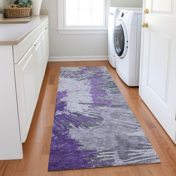 Addison ugs Chantille ACN645 Purple 2'3" x 7'6" Indoor Outdoor Hallway unner - Diamond Home USA