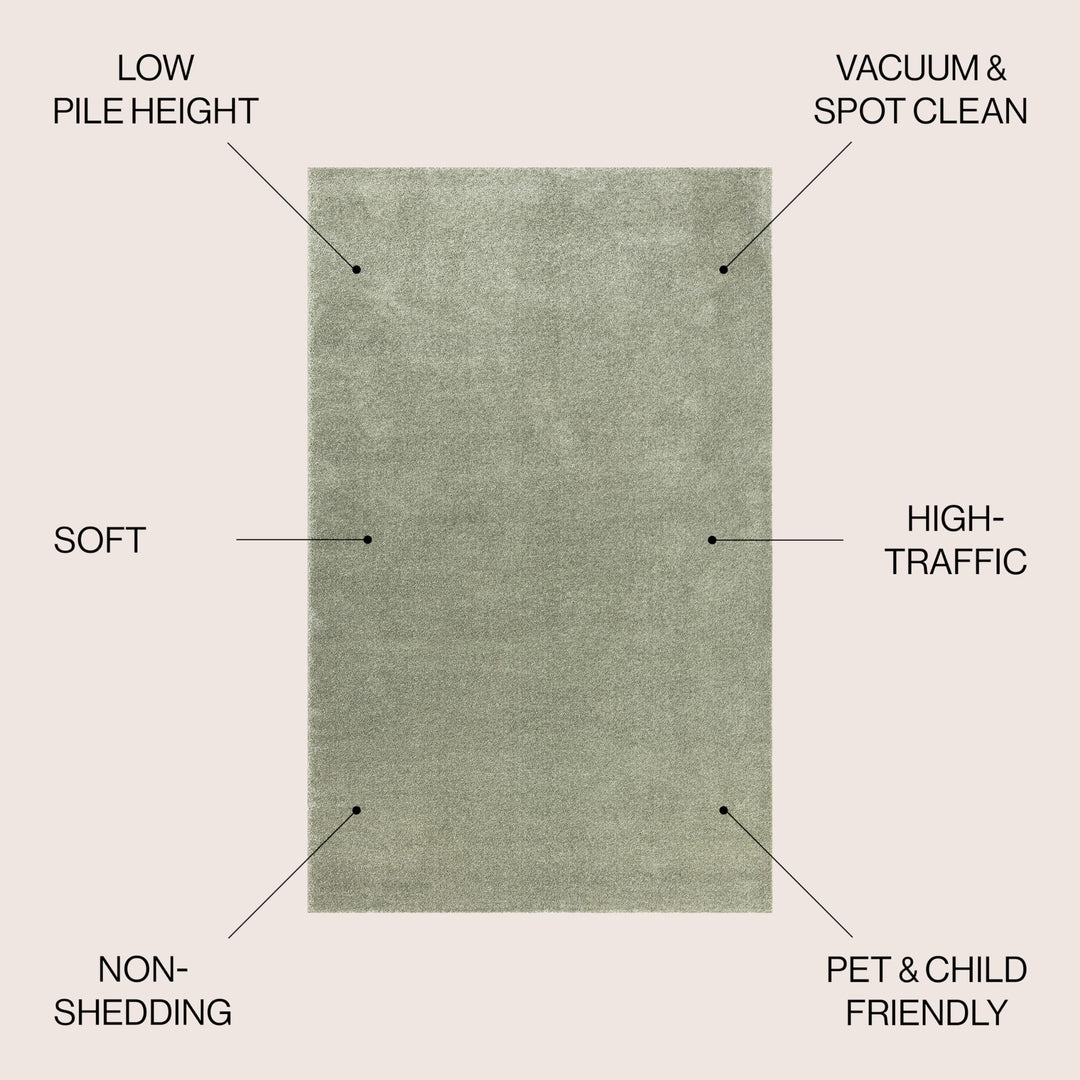 JONATHAN Y Tumbling Solid Low-Pile Area Rug