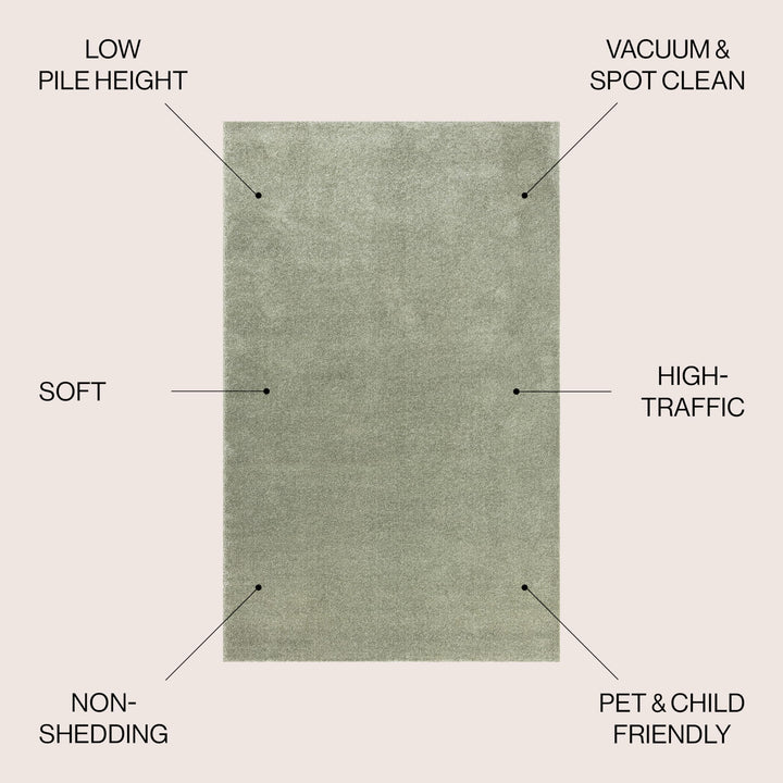 JONATHAN Y Tumbling Solid Low-Pile Area Rug