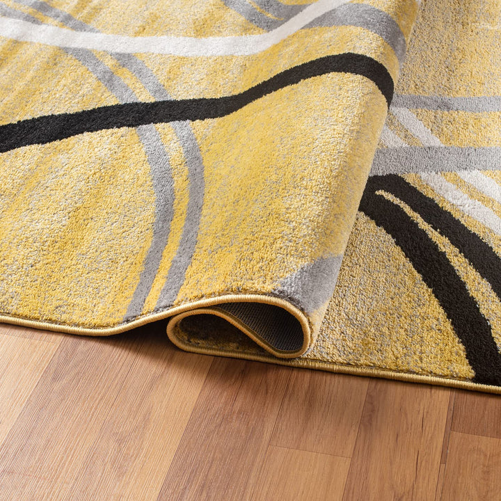 Rugshop Contemporary Abstract Circles Design Area Rug