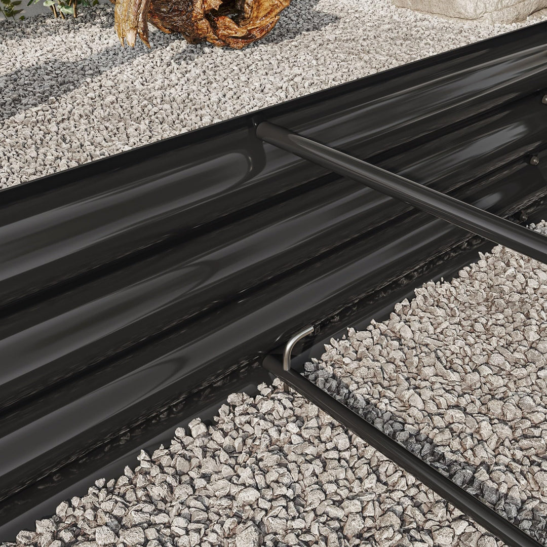 Raised Garden Bed Outdoor Oval Large Metal Planter for Plants Vegetables and - Diamond Home USA