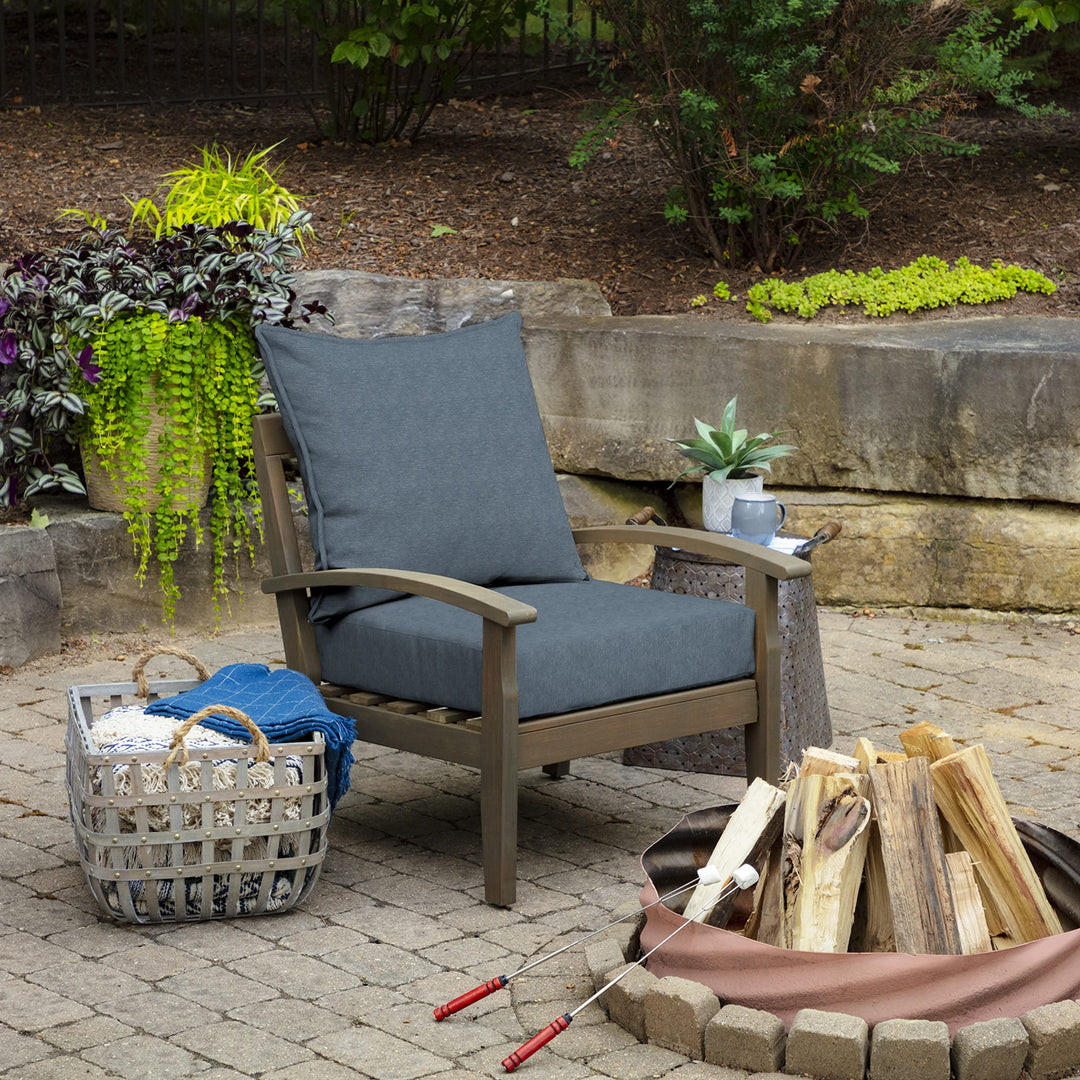 Arden Selections Performance Outdoor Deep Seating Cushion Set 24 x 24 Denim - Diamond Home USA