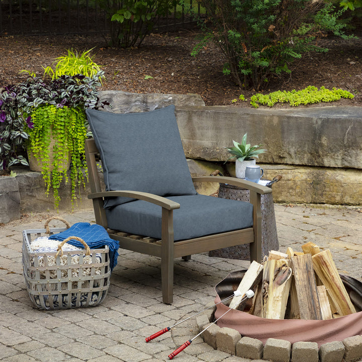 Arden Selections Performance Outdoor Deep Seating Cushion Set 24 x 24 Denim - Diamond Home USA