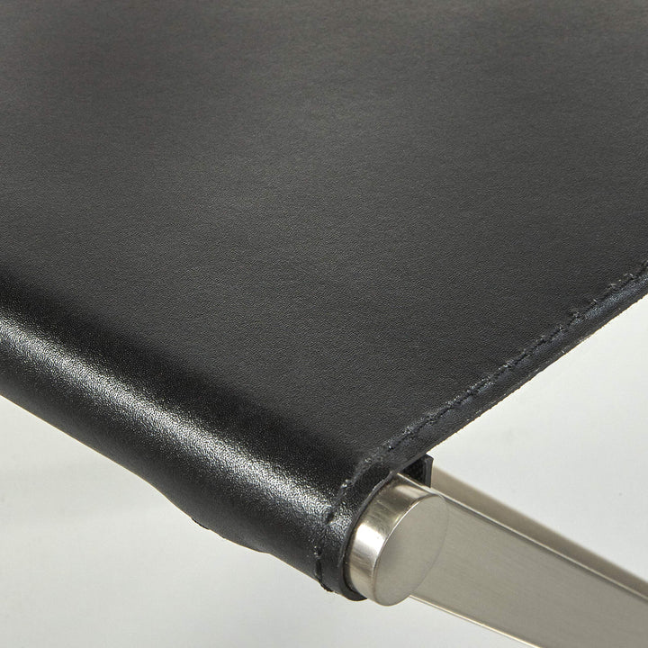angelo:HOME Ottoman/Stool/Table - Thad (Black/Nickel) - Diamond Home USA