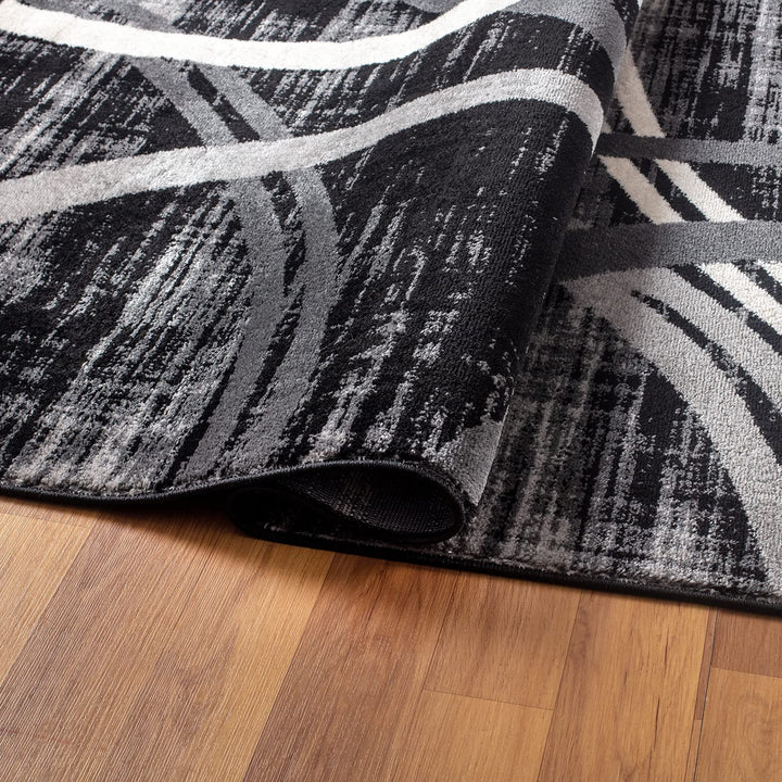Rugshop Contemporary Abstract Circles Design Area Rug