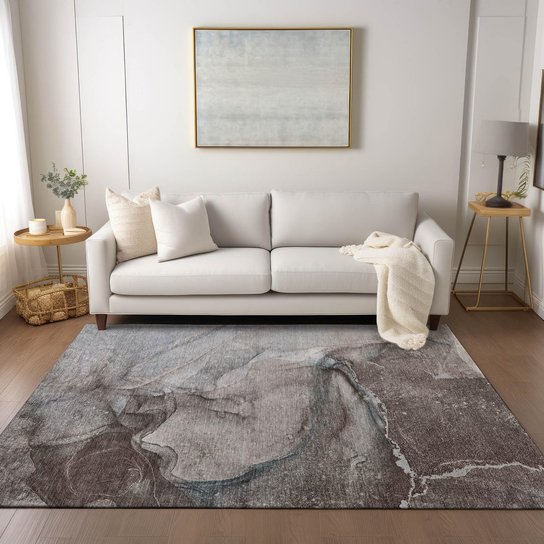 Addison Rugs Chantille ACN524 Brown 10' x 14 Indoor Outdoor Area Rug Stain - Diamond Home USA
