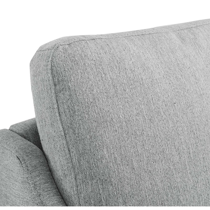 Modway Corland Upholstered Fabric and Metal Armchair in Light Gray - Diamond Home USA