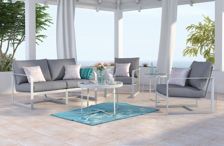 Elle Dec Modern Mirabelle Outdo Patio Modular Furniture Collection White - Diamond Home USA