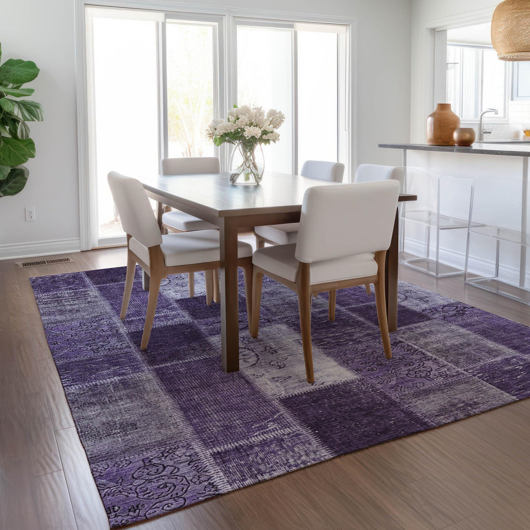 Addison Rugs Chantille ACN631 Purple 5' x 7'6" Indoor Outdoor Area Rug Easy - Diamond Home USA