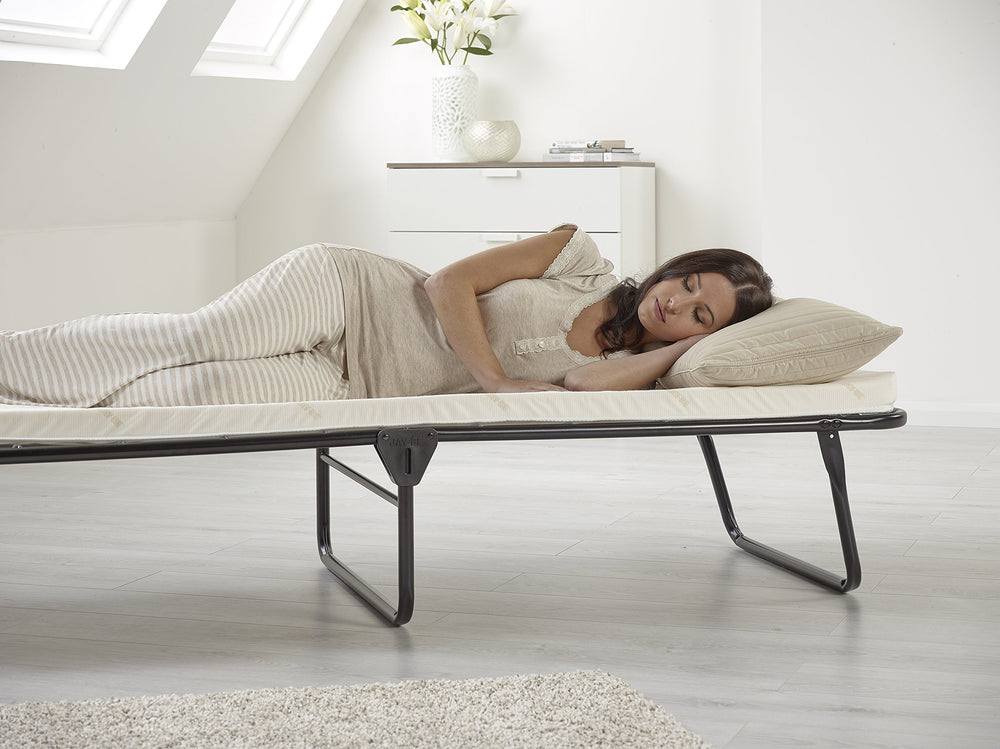 Jay-Be Saver Folding Cot Bed with Memory e-Fibre Mattress Lightweight Regular - Diamond Home USA
