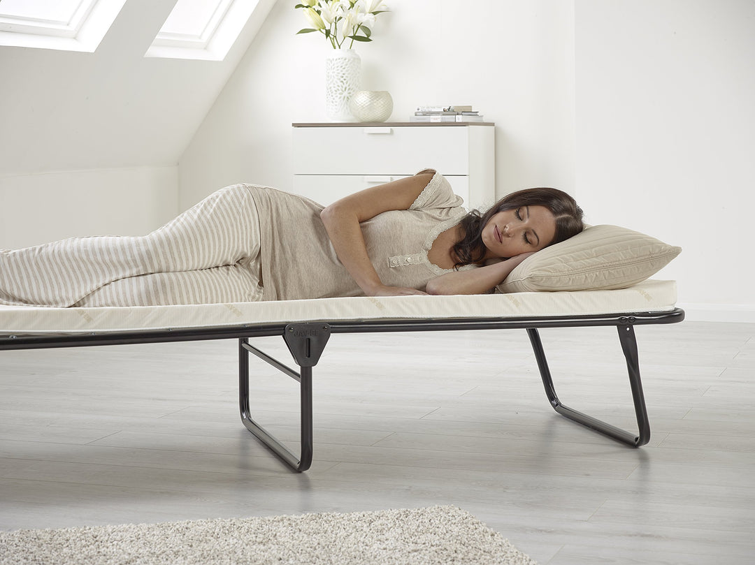 Jay-Be Saver Folding Cot Bed with Memory e-Fibre Mattress Lightweight Regular - Diamond Home USA