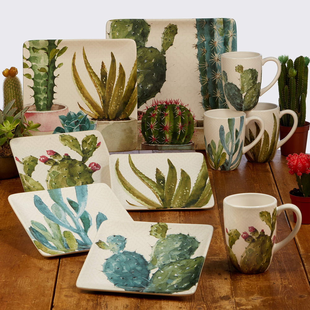 Certified International Cactus Verde 3-D Chip & Dip 15" x 13.25" One Size - Diamond Home USA