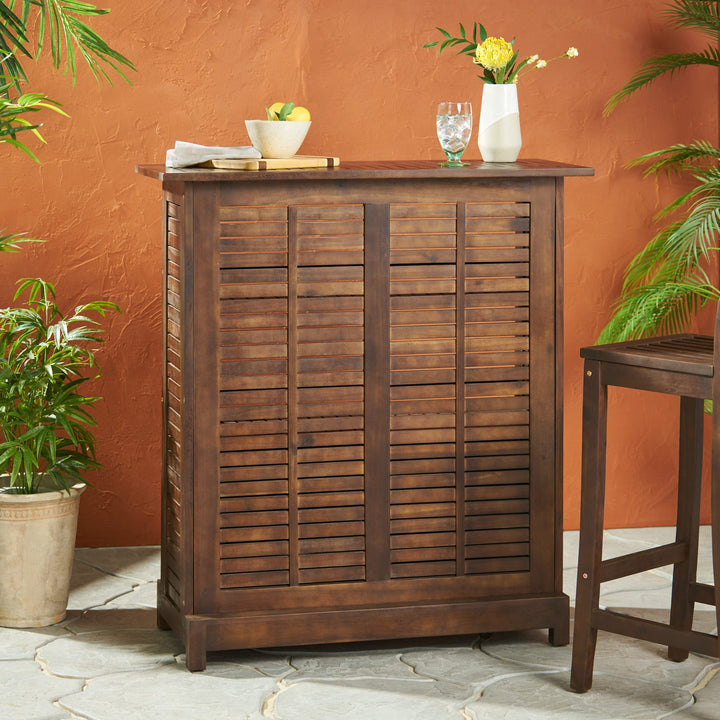 Christopher Knight Home Riviera Acacia Non-FSC KD Wood Bar Rich Mahagony - Diamond Home USA