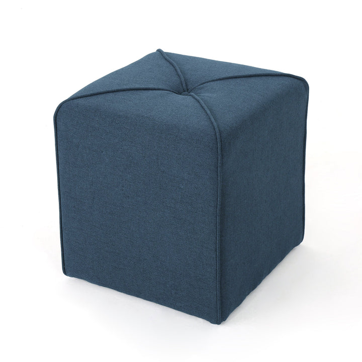 Christopher Knight Home Kenyon Fabric Square Ottoman Navy Blue 16.5 x 16.5 inch