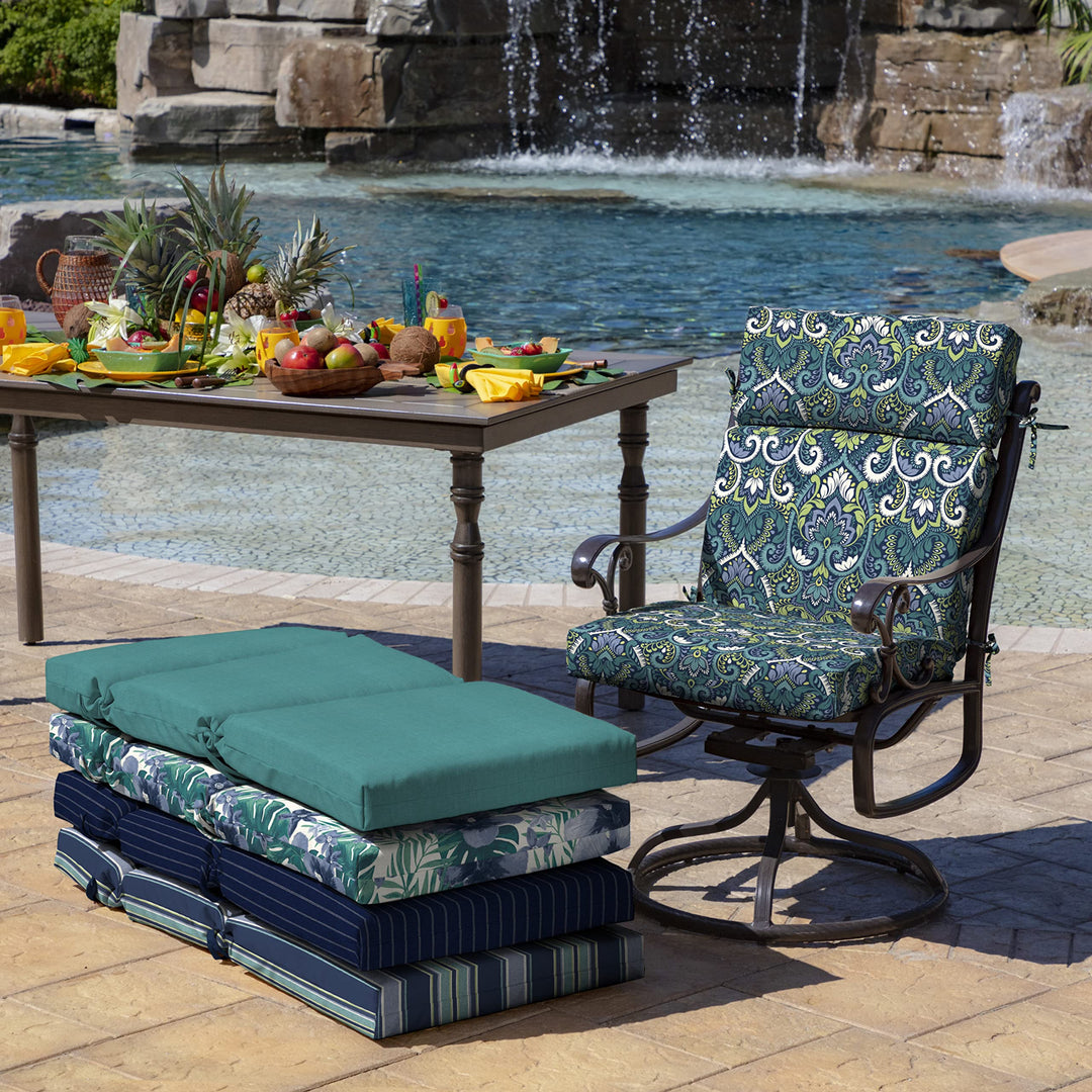 Arden Selections Outdoor Chair Cushion 21 x 20 Water Repellent Fade Resistant 21 - Diamond Home USA