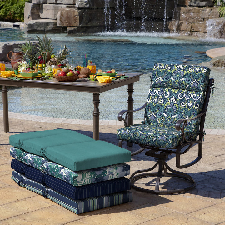 Arden Selections Outdoor Chair Cushion 21 x 20 Water Repellent Fade Resistant 21 - Diamond Home USA
