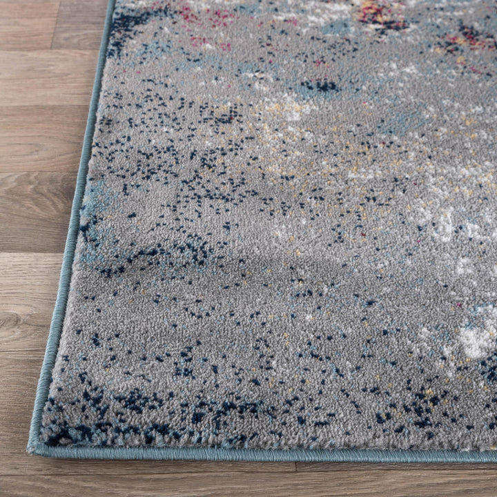 Rugshop Distressed Abstract Watercolor Area Rug