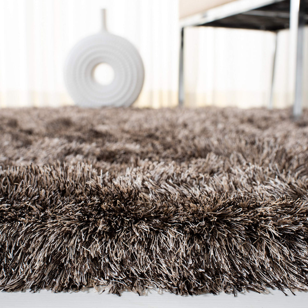 SAFAVIEH Paris Shag Collection Runner Rug - 2'3" x 12' Sable Handmade Silken - Diamond Home USA