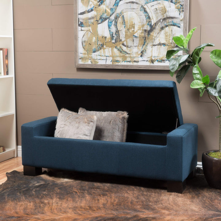 Christopher Knight Home Guernsey Fabric Storage Ottoman