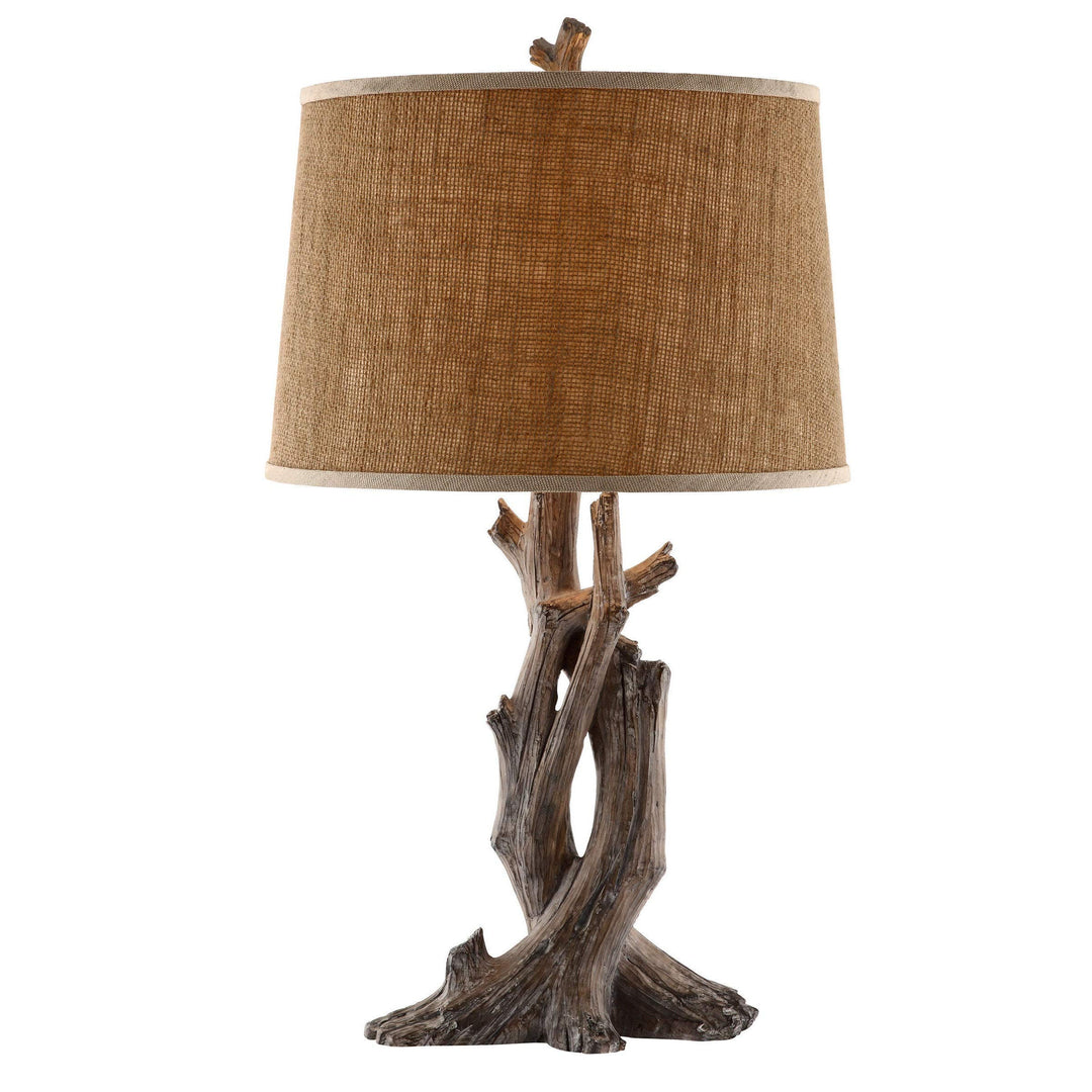Gold Wood Table mp Brown Farmhouse Reading Light with Fabric Shade 28" Desk