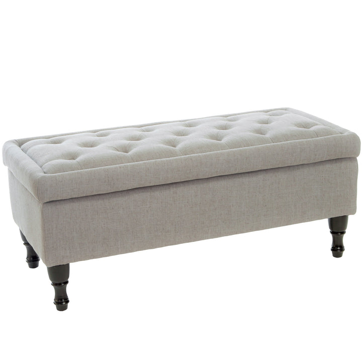 Best Selling Carolina Fabric Storage Ottoman Gray Grey