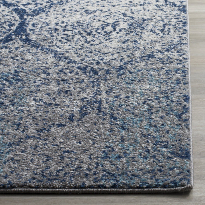 SAFAVIEH Madison Collection Accent Rug - 3' x 5' Navy & Silver Glam Ogee Trellis - Diamond Home USA