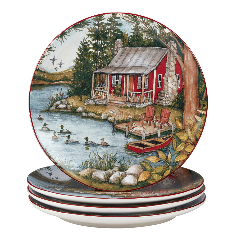 Certified International Lake Retreat 16 pc Dinnerware Set Service for 4. - Diamond Home USA