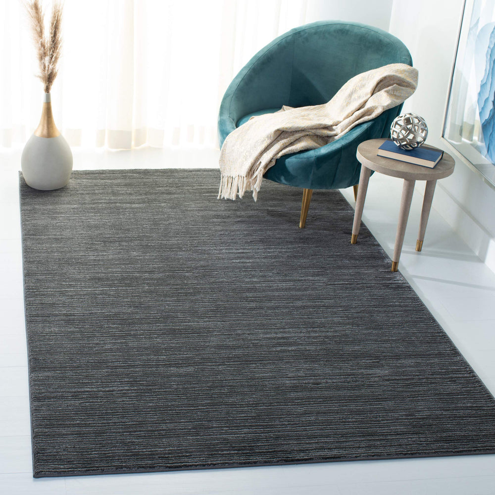 SAFAVIEH Vision Collection Area Rug - 4' Square Grey Modern Ombre Tonal Chic 4' x 4' Square - Grey