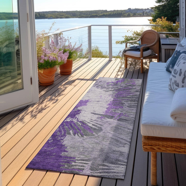 Addison ugs Chantille ACN645 Purple 2'3" x 7'6" Indoor Outdoor Hallway unner - Diamond Home USA