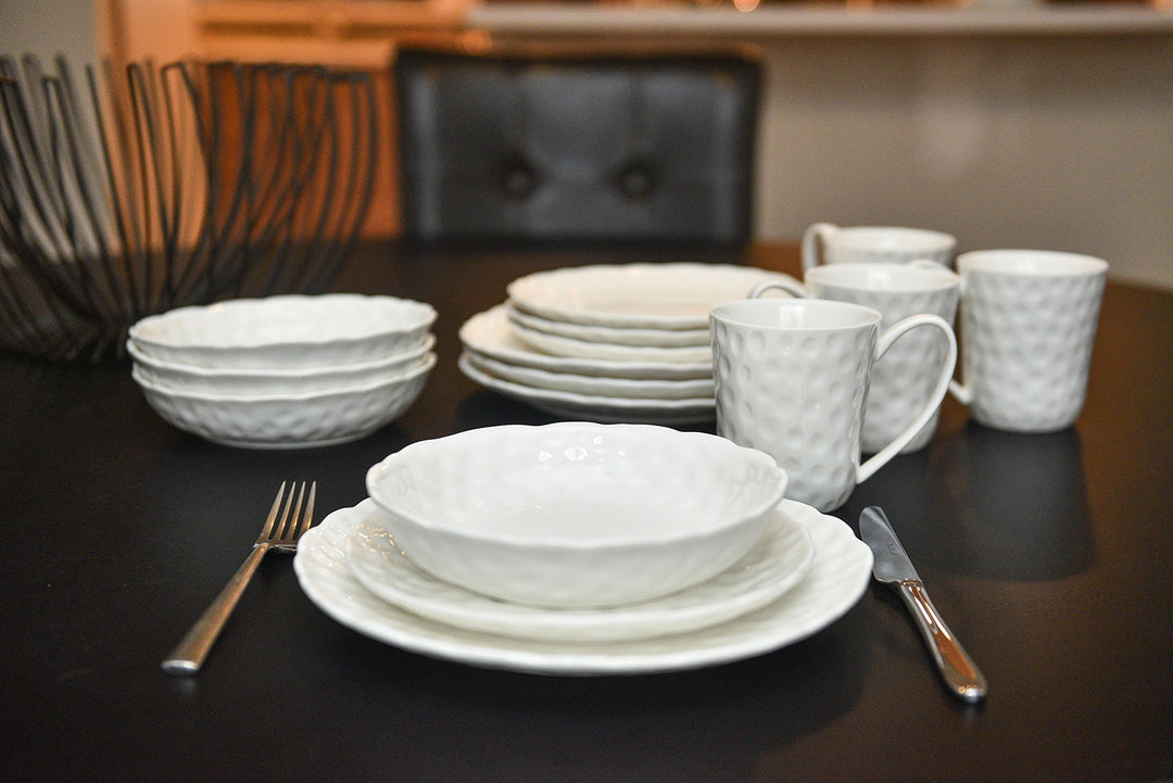 Red Vanilla Marble Salad Plate Set of 6 8.25" - Diamond Home USA