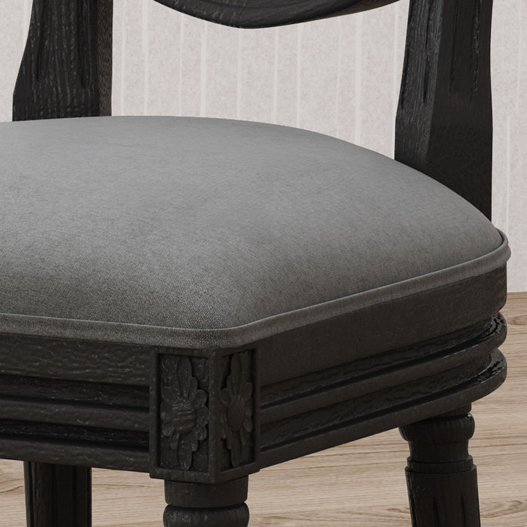 Christopher Knight Home Babbs Traditional Fabric Dining Chairs Dark Gray Grey - Diamond Home USA