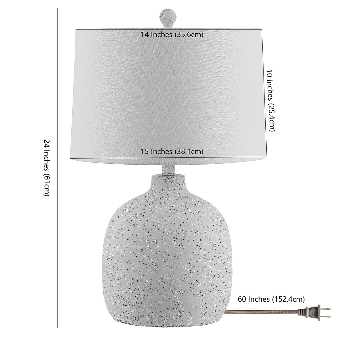 Lighting 24-inch Led Table Lamp 15" W X L 24" H Black White Modern - Diamond Home USA