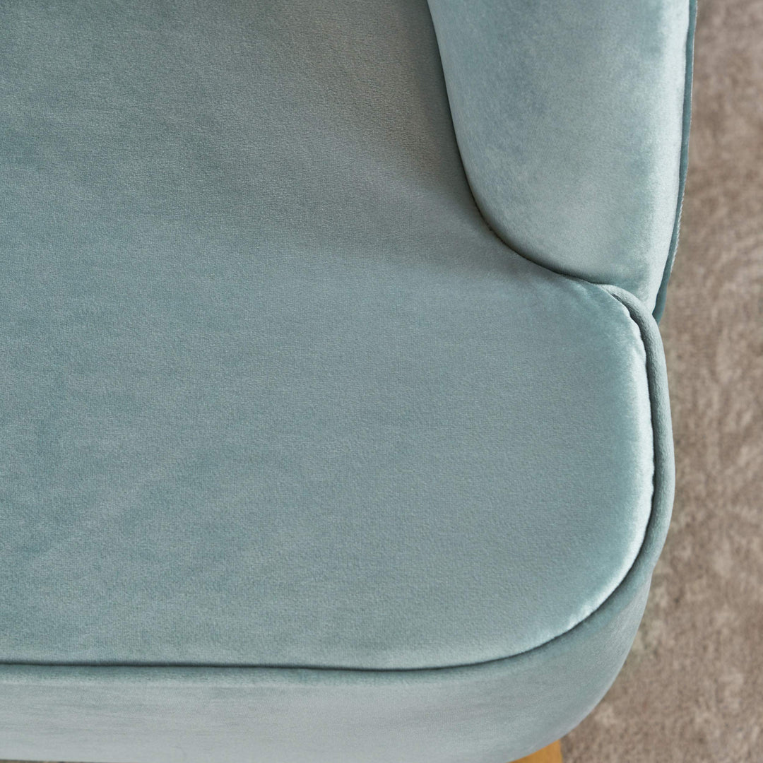 Christopher Knight Home Amaia Modern Velvet Club Chair Seafoam Blue / Walnut - Diamond Home USA